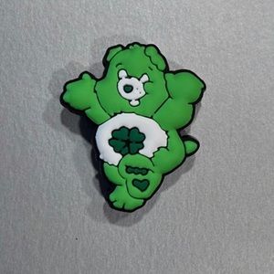 Care Bear Green Good Luck Bear Shamrock Belly Jibbitz Crocs Charm Shoe Charm